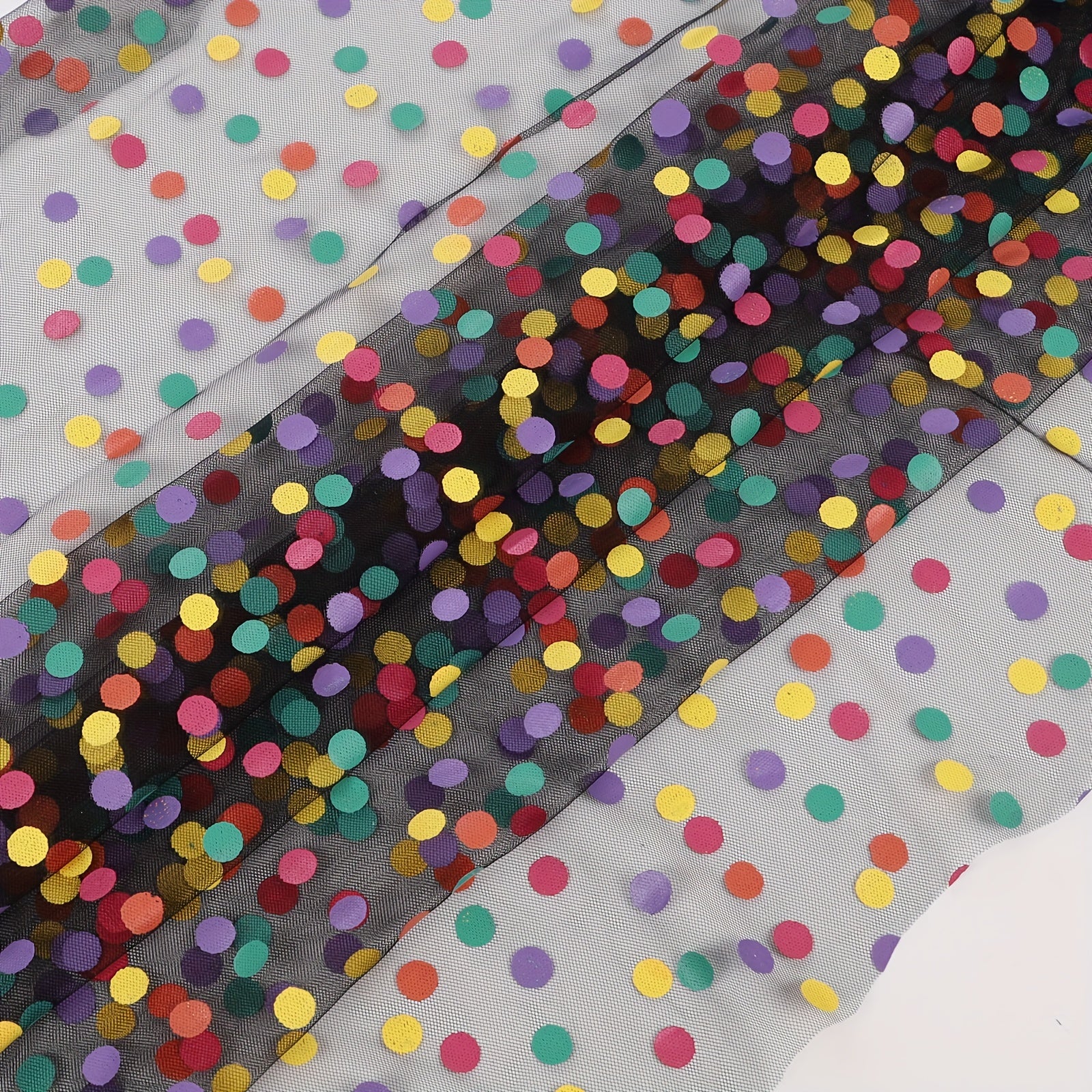 Colorful Dot Mesh for Skirts Sleeves Tops DIY