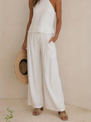 Wide Leg Drawstring Pants for Women