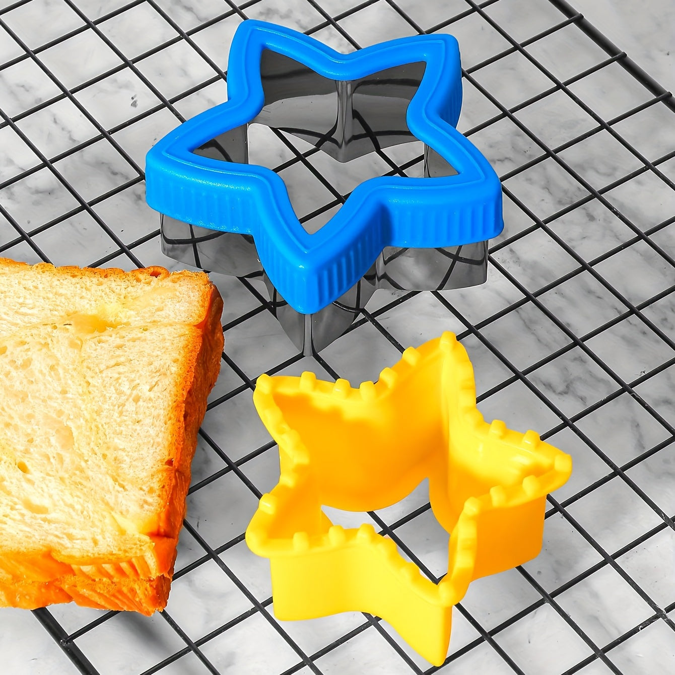 Sandwich Cutter & Sealer Set, Stainless Steel with Plastic Cookie Cutters