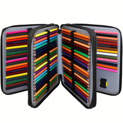 120 Slot Colored Pencil Organizer PU Leather Pencil Case
