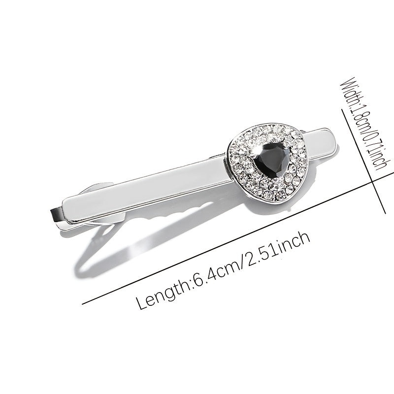 Men's Crystal Formal Dress Shirt Tie Clip