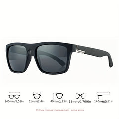 Vintage Square Frame Polarized Sunglasses for Men & Women