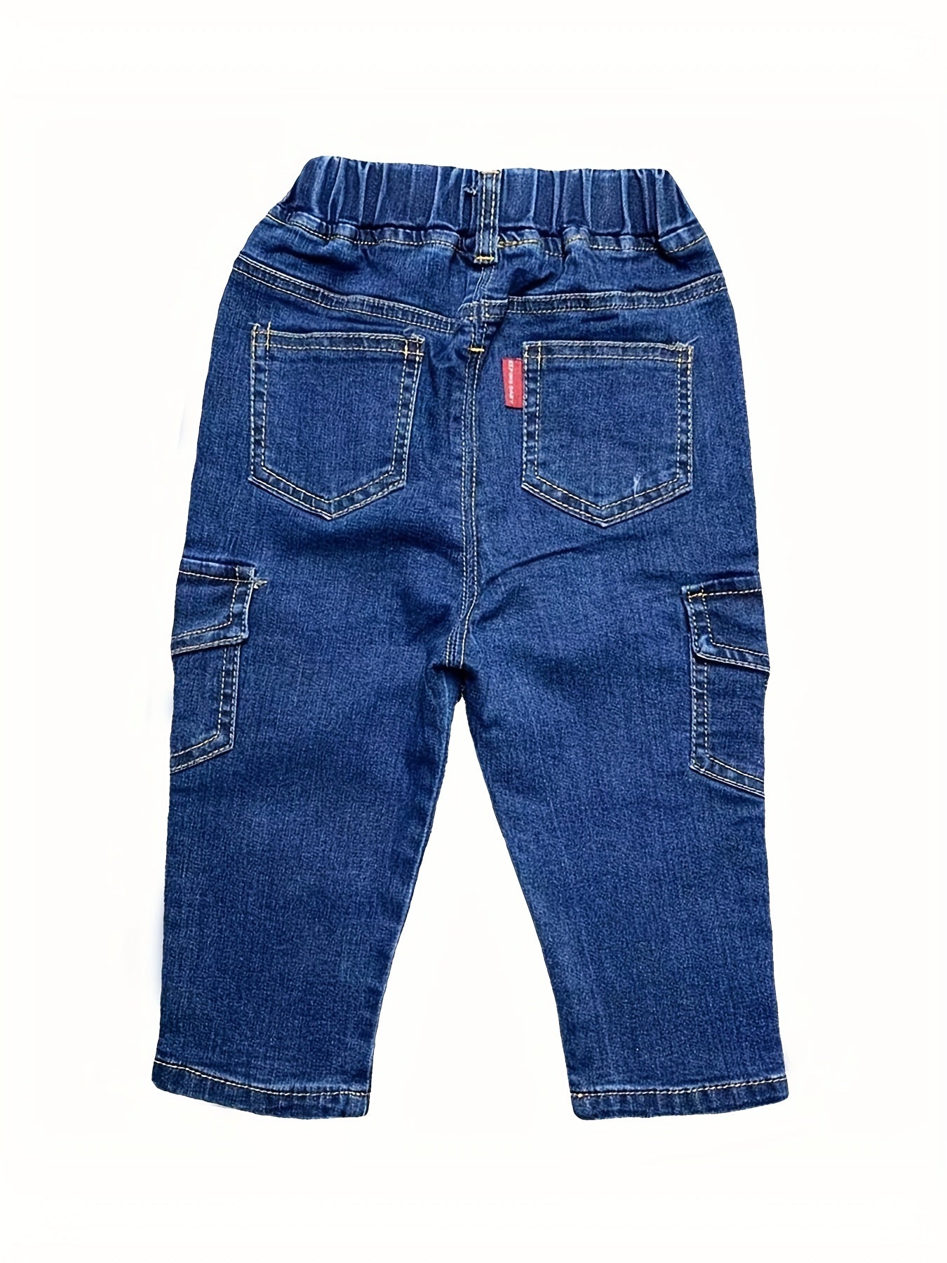 Boys Elastic Waist Vintage Denim Jeans
