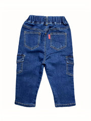 Boys Elastic Waist Vintage Denim Jeans
