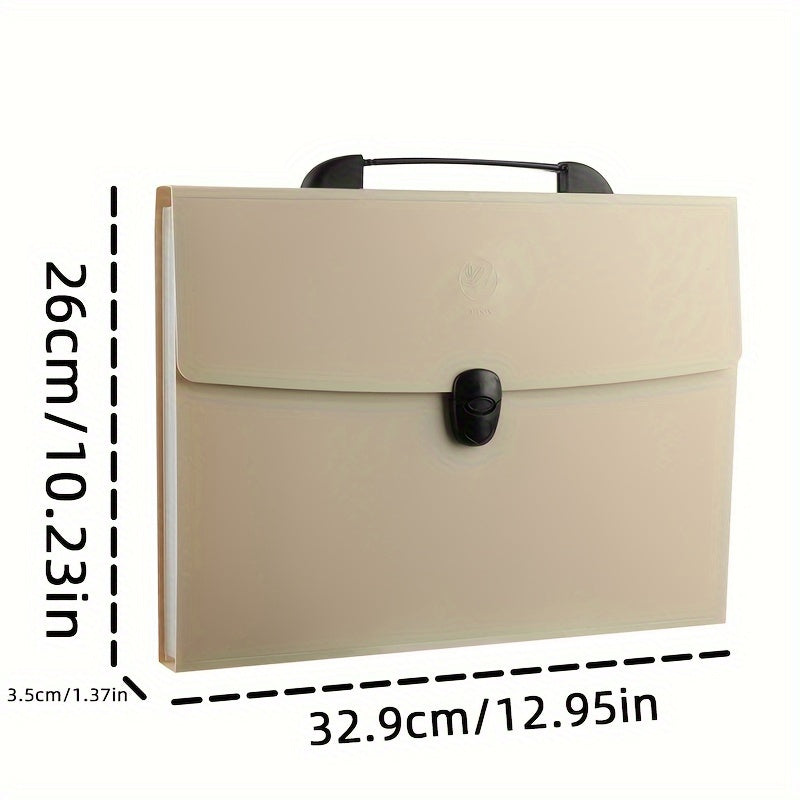 Expanding File Organizer with 13 Transparent Pockets Secure Buckle Labeling Tabs