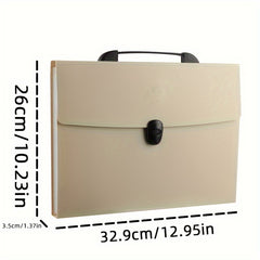 Expanding File Organizer with 13 Transparent Pockets Secure Buckle Labeling Tabs