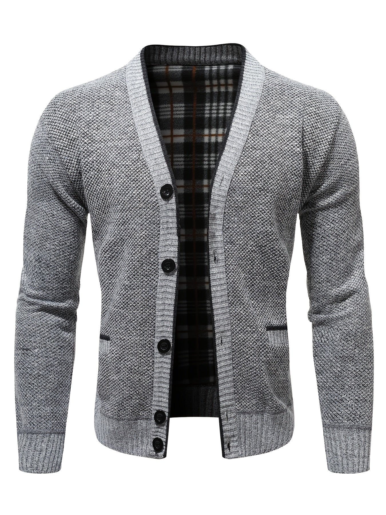 Men's Lightweight V Neck Cardigan Sweater with Pockets