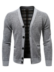 Men's Lightweight V Neck Cardigan Sweater with Pockets