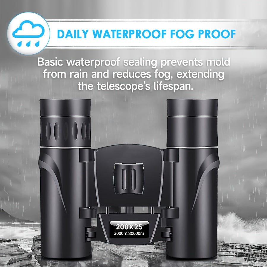 200x25 Powerful Binoculars Portable HD for Camping Hiking