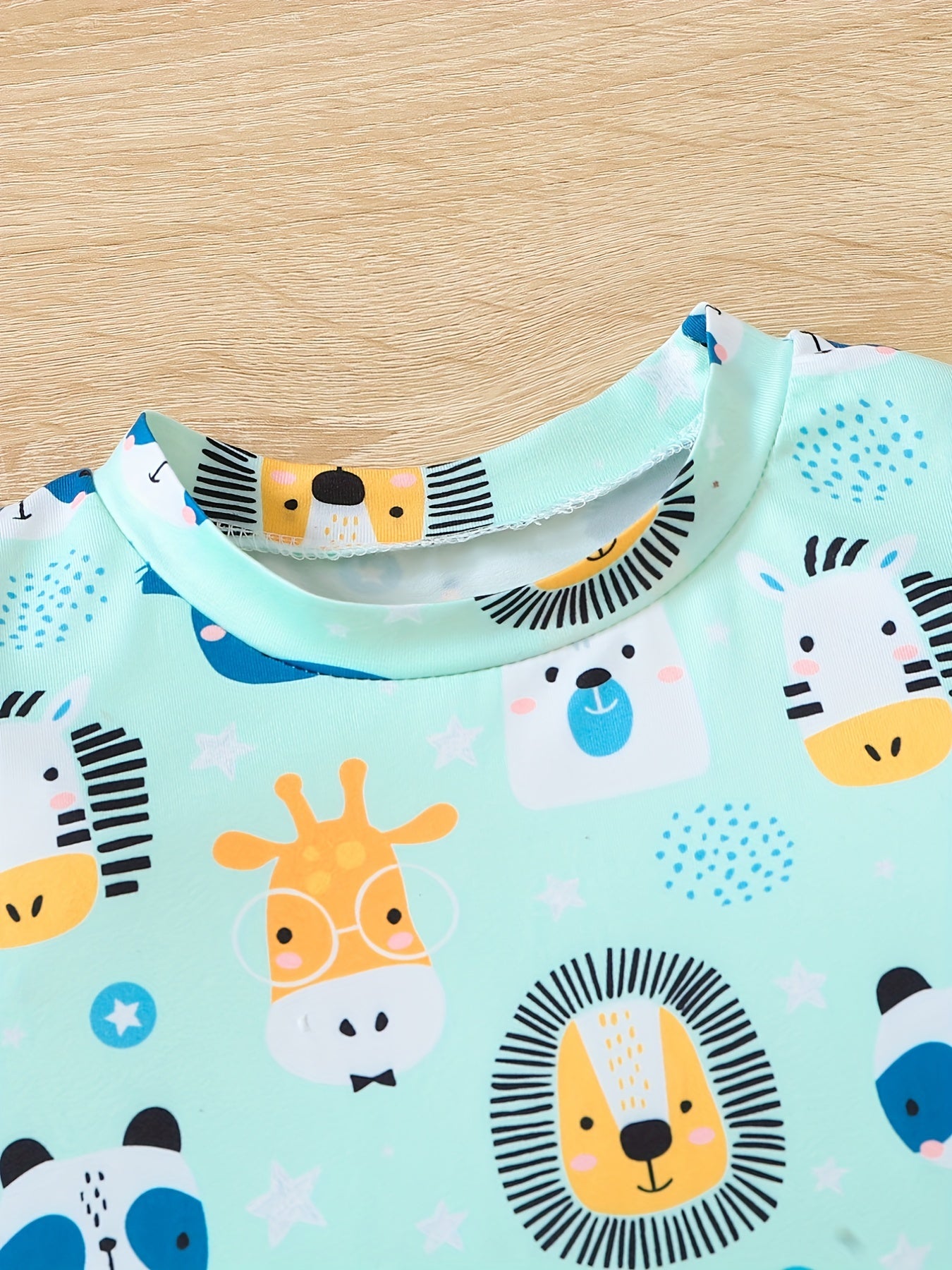 Boys Animal Print T-shirt & Shorts Set Summer Outfit