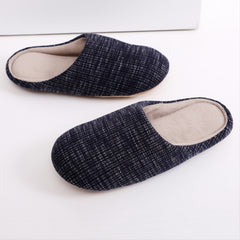 Men's Cozy Striped Slides Soft Plush Slippers