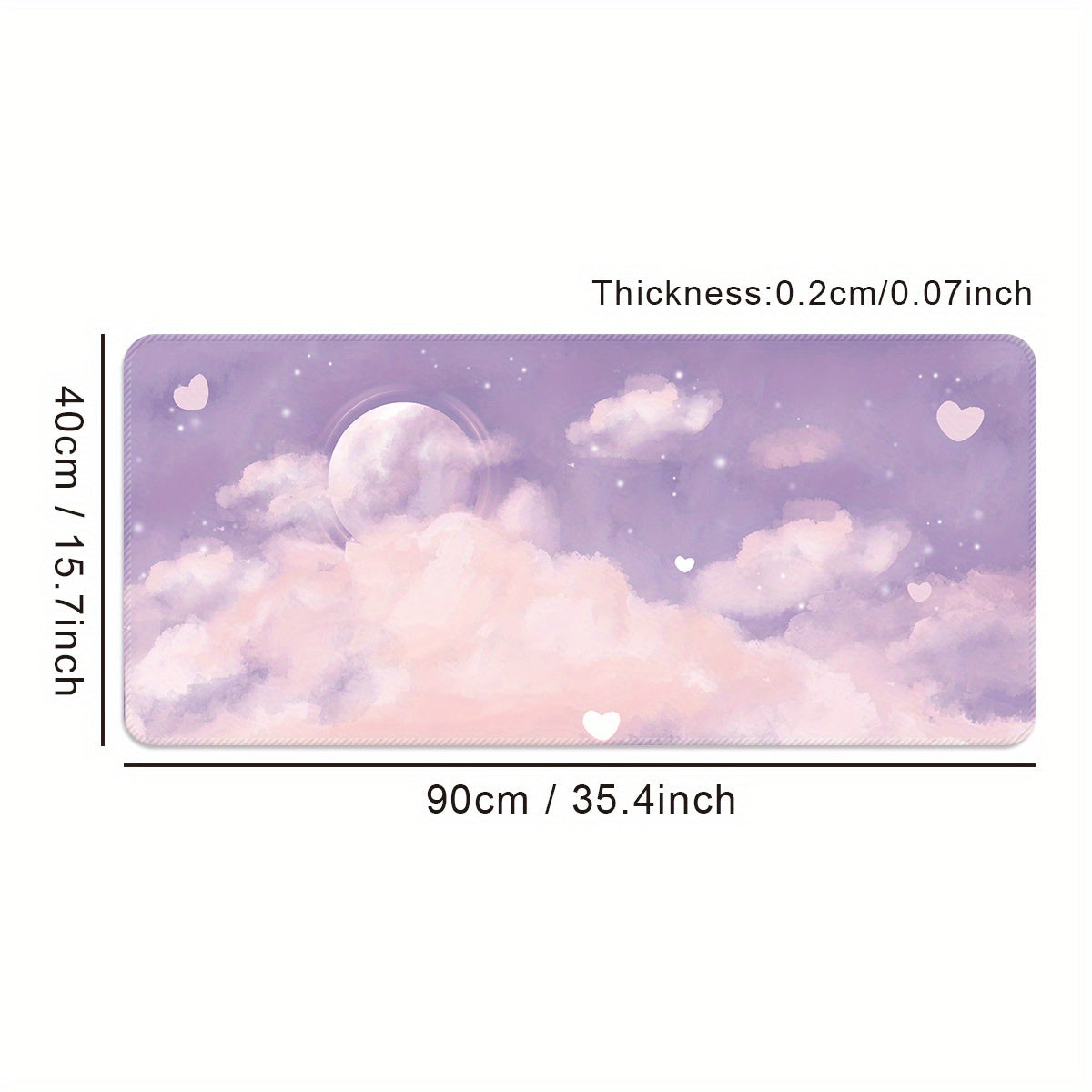 Purple Cloud Landscape Large Gaming Mouse Pad for Office Use