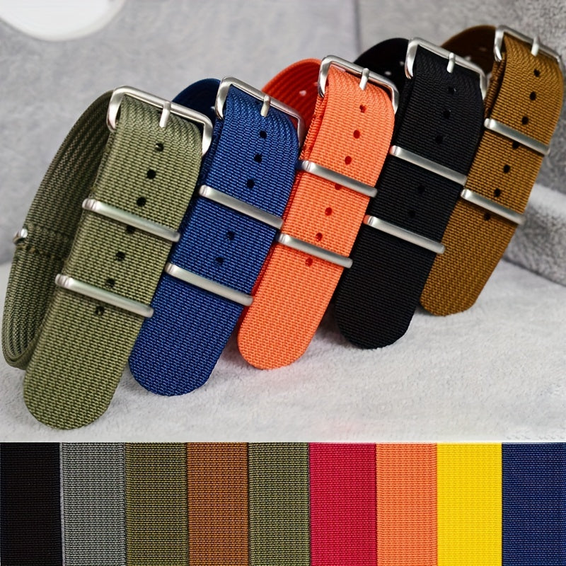 Nylon Watch Strap 18mm 20mm 22mm Stainless Steel Buckle