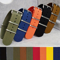 Nylon Watch Strap 18mm 20mm 22mm Stainless Steel Buckle