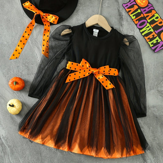 Girls Witch Dress Costume Little Girls Witch Cosplay Costume Tutu Skirt