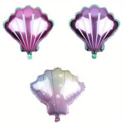 3pcs 18inch Underwater World Shell Balloons Seashell Aluminum Film Balloons