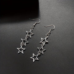 Minimalist Star Tassel Earrings Holiday Birthday Gift For Girls