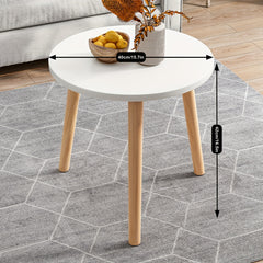 Small Round Coffee Snack Table Portable Space Saving 3 Feets Side End Table