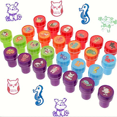 26pcs Animal Stampers Assorted Self Inking Stamps Party Supplies Teacher Stamps