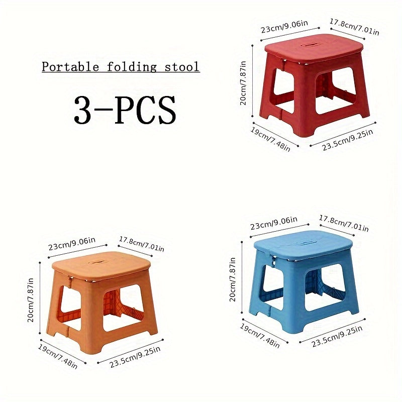 Portable Folding Stools Durable Plastic Stools For Home, Bathroom & Outdoor