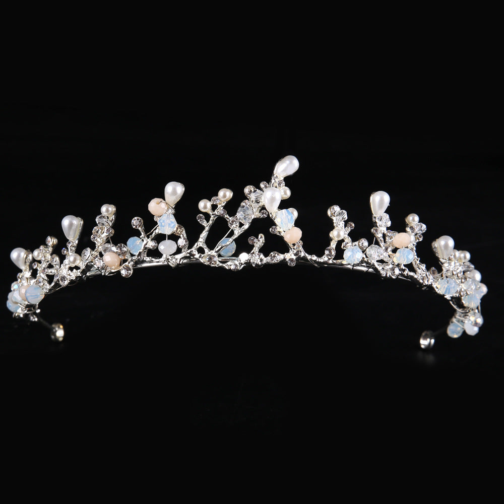 Vintage Baroque Crystal Tiara Bride Headpiece