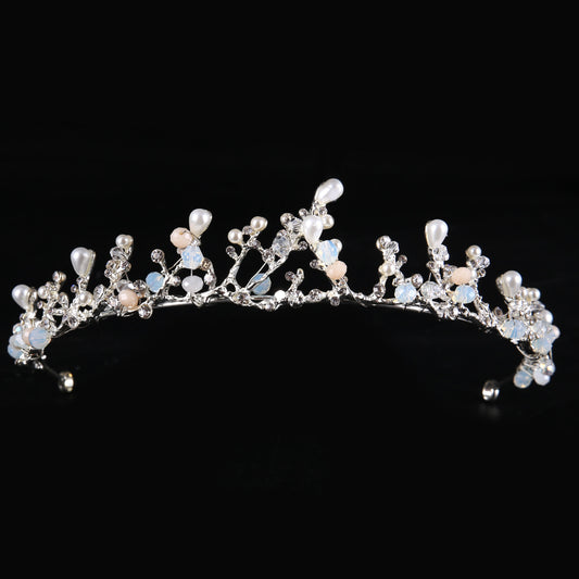 Vintage Baroque Crystal Tiara Bride Headpiece