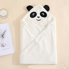 Kids Hooded Bath Towel Cartoon Animal Designs High Absorbency Bathrobe