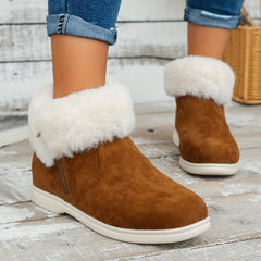 Women's Fleece-lined Snow Boots Non-slip Winter Ankle Boots