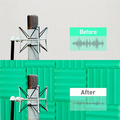 24pcs Green Sound Absorbing Cotton for Recording Room