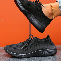 Women's Lightweight Casual Running Shoes, Breathable Knitted Sports Shoes