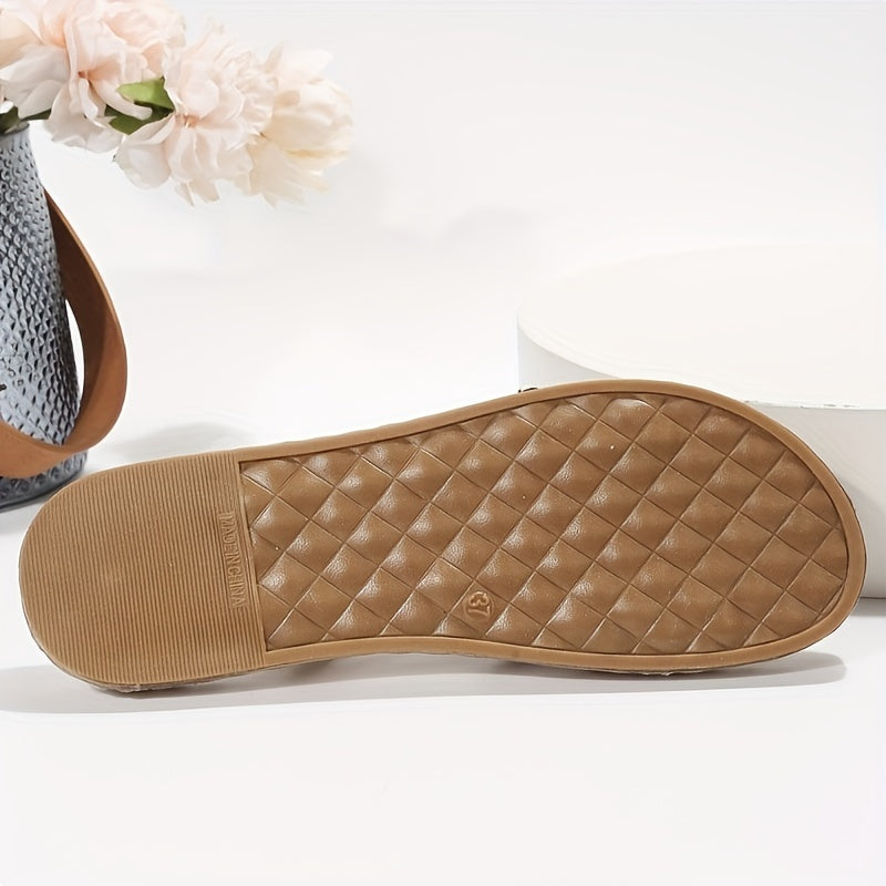 Bowknot Flat Sandals Slip On Open Toe Outdoor Slides Shoes