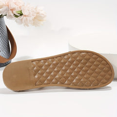 Women's Flat Beach Slippers Comfortable Outdoor Slippers