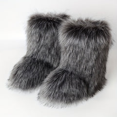 Women's Plush Lined Slip-On Faux Fur Winter Boots
