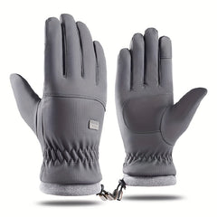 Windproof Waterproof Velvet Thickened Warm Gloves Touch Screen
