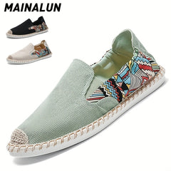 Men's Slip-On Espadrilles Loafers Comfortable Walking Shoes