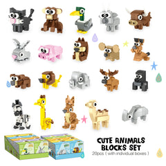 20pcs Animals Building Block Set - Perfect Classroom Prize Party Favor Halloween