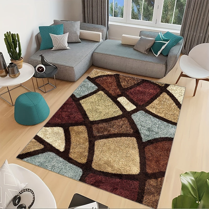 Bohemian Geometric Carpet Anti Slip Waterproof Washable