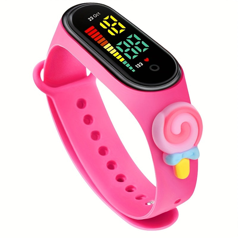 Kids Cartoon LED Touchable Wrist Watch With Doll Strap