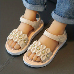 Girls Soft Sole Open Toe Sandals Hook Loop Fastener Summer