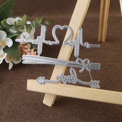 1pc Heart Cutting Dies 3D Love Letter Metal Die Cuts Happy Valentine Stencil