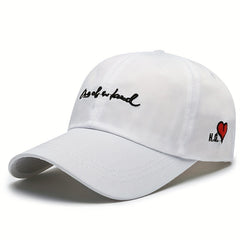 Heart Embroidery Couple Baseball Cap Unisex Adjustable Dad Hats