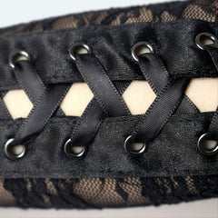Retro Lace Corset Arm Fingerless Gloves