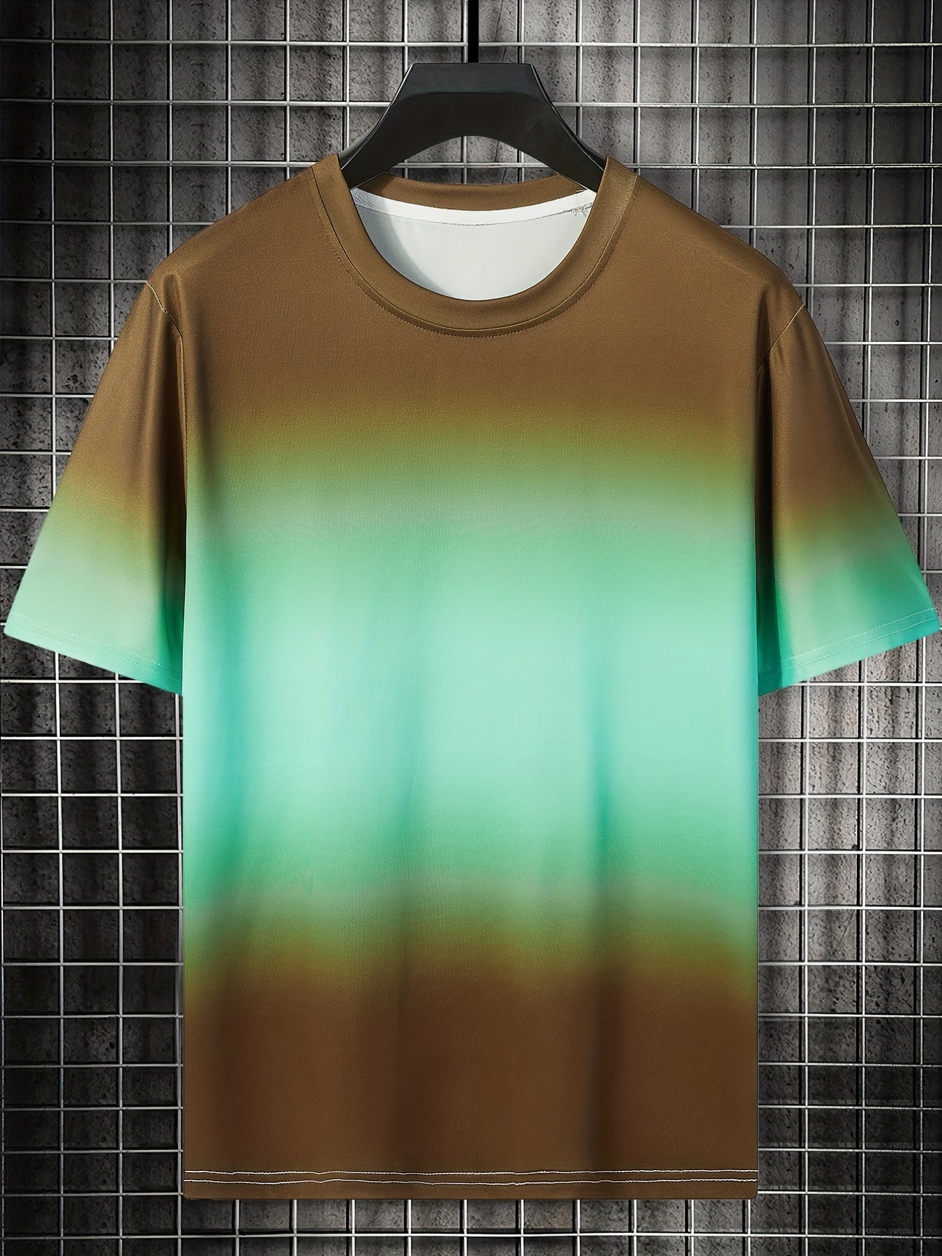 Men's Ombre Short Sleeve T Shirt Comfy Loose Tees