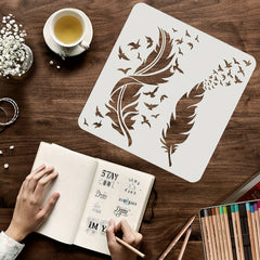 Bird Feather Stencils - Wood, Canvas, Paper - Variety of Sizes