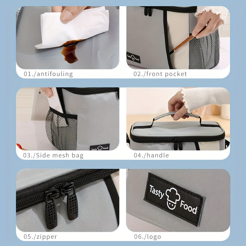 Waterproof PEVA Ice Bag Bento Bag Insulated Lunch Box Bag