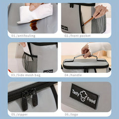 Waterproof PEVA Ice Bag Bento Bag Insulated Lunch Box Bag