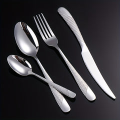 24pcs Stainless Steel Star Cutlery Set for Hotel and Restaurant Use