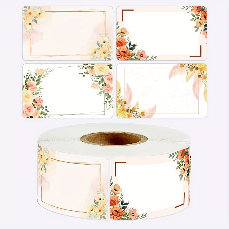 250 Flower & Plant Name Stickers Roll - Handwritten Blessings Labels