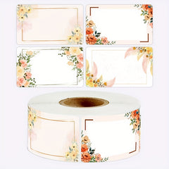 250 Flower & Plant Name Stickers Roll - Handwritten Blessings Labels