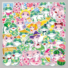 50pcs Kids Snake Cartoon Stickers Self Adhesive Decals for Desktops Party Favors